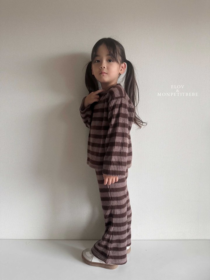Mon Petit Bebe - Korean Baby Fashion - #babylifestyle - Rose Stripe Set - 8