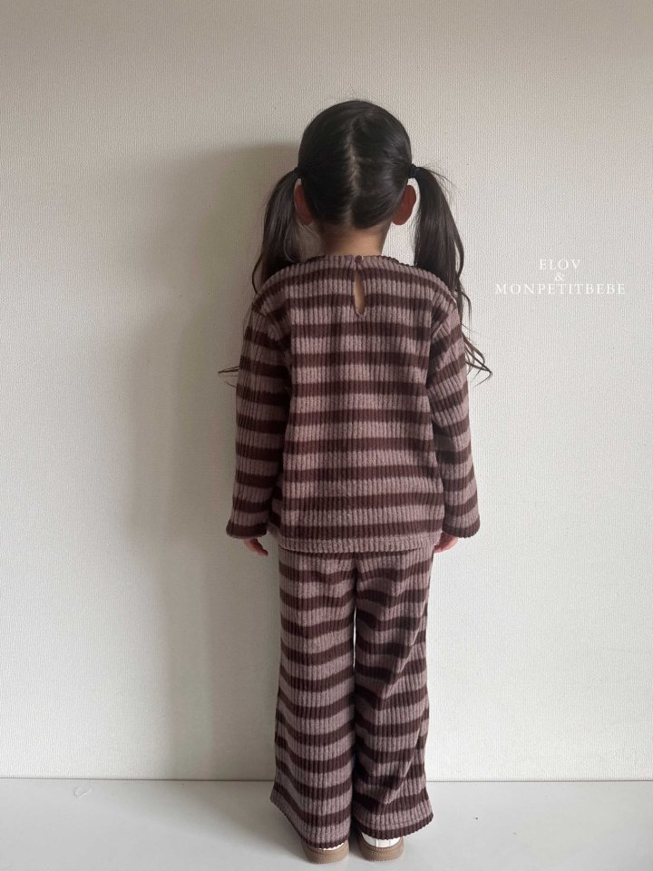 Mon Petit Bebe - Korean Baby Fashion - #babyoninstagram - Rose Stripe Set - 9