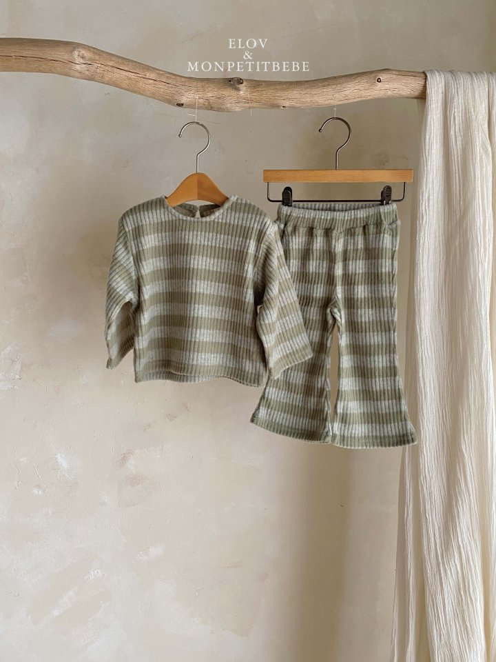 Mon Petit Bebe - Korean Baby Fashion - #babyoutfit - Rose Stripe Set - 11