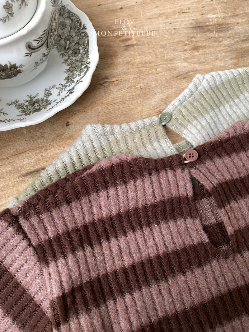 Mon Petit Bebe - Korean Baby Fashion - #babyoutfit - Rose Stripe Set - 12