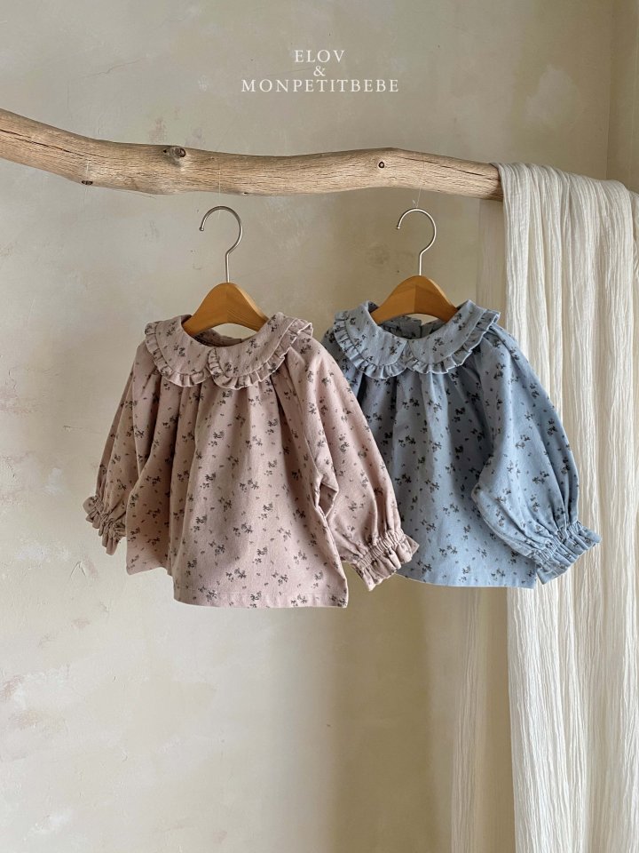 Mon Petit Bebe - Korean Baby Fashion - #babyoutfit - Lua Frill Blouse