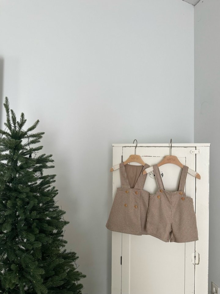 Monbebe - Korean Baby Fashion - #babyboutiqueclothing - Window Check One-piece - 12