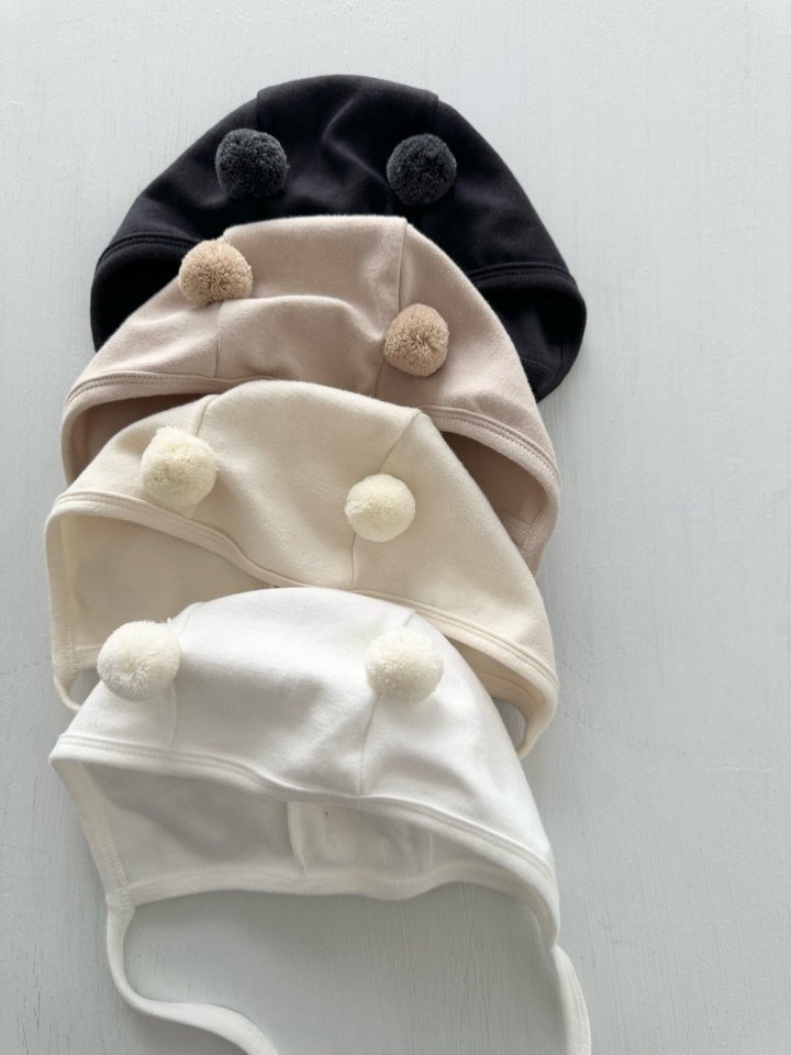 Monbebe - Korean Baby Fashion - #babygirlfashion - Pom Pom Bonnet - 3