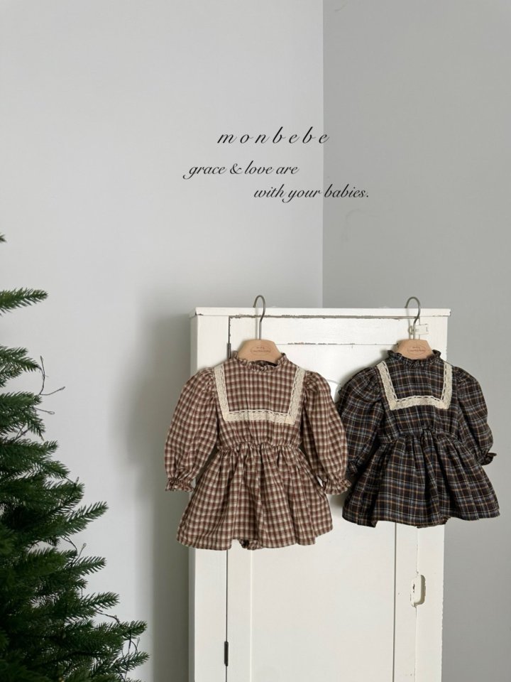 Monbebe - Korean Baby Fashion - #babyoninstagram - Lope Check Suit
