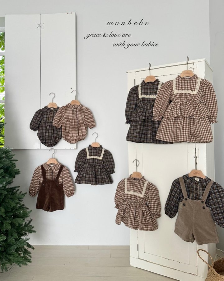 Monbebe - Korean Baby Fashion - #babyoutfit - Lope Check Suit - 4