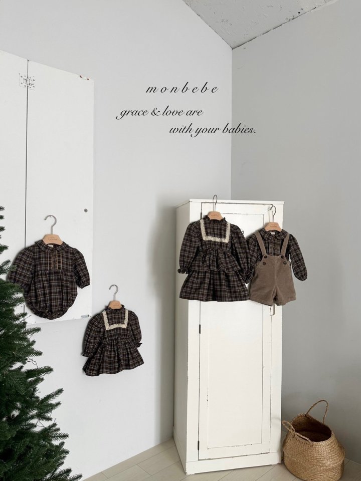 Monbebe - Korean Baby Fashion - #onlinebabyshop - Lope Check Suit - 7