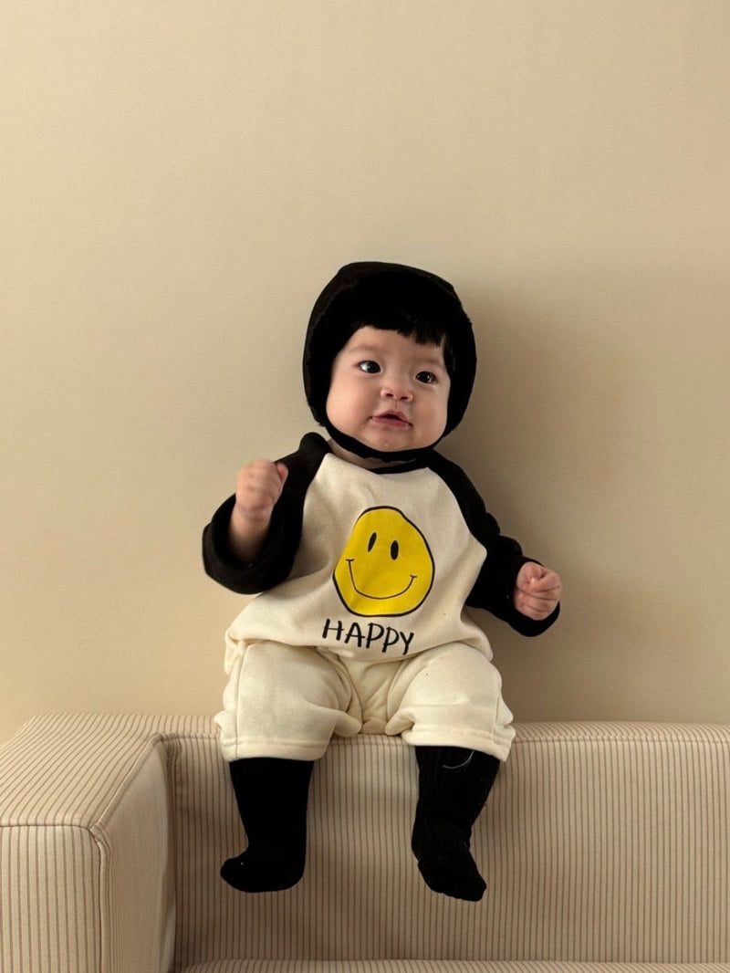 Moran - Korean Baby Fashion - #babyboutiqueclothing - Fleece Smile Suit - 2