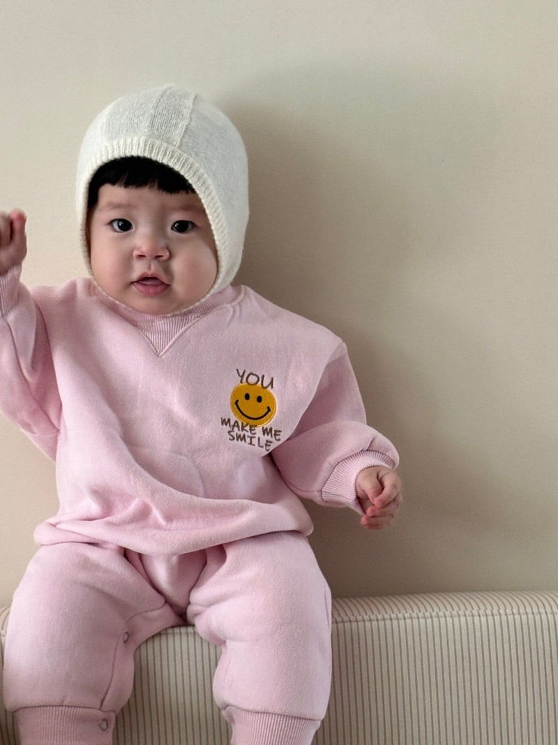 Moran - Korean Baby Fashion - #babyclothing - Fleece You Smile Suit