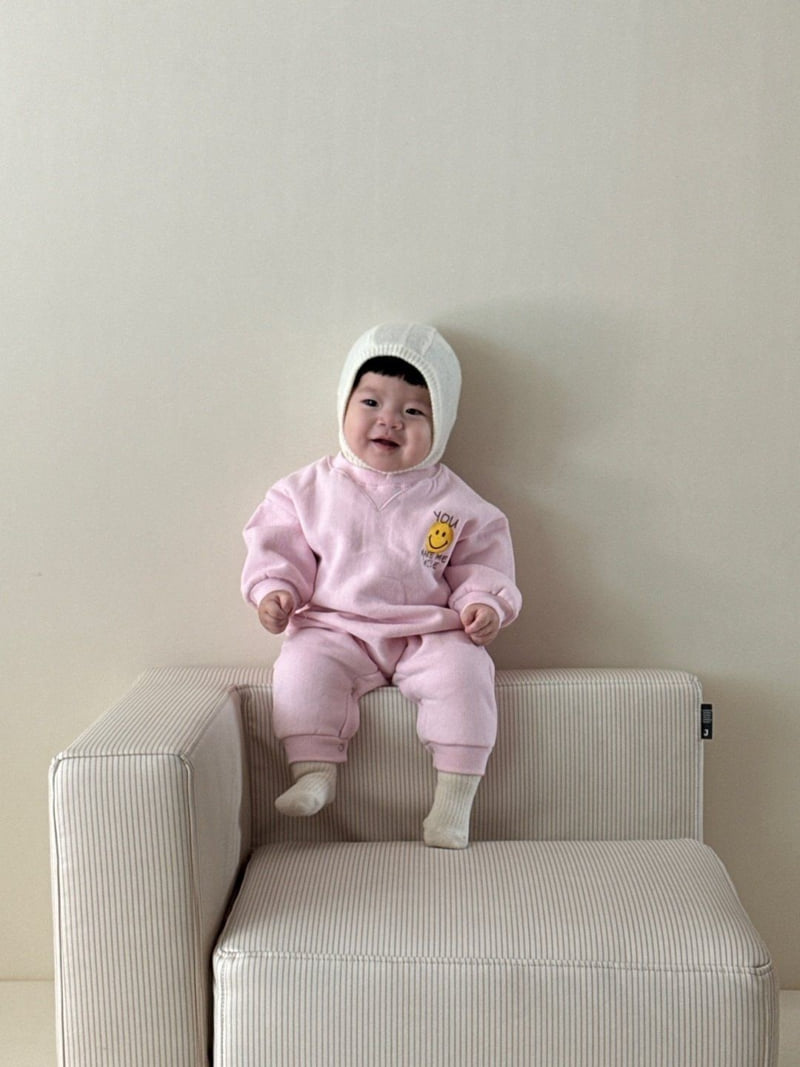 Moran - Korean Baby Fashion - #babyfever - Fleece You Smile Suit - 3