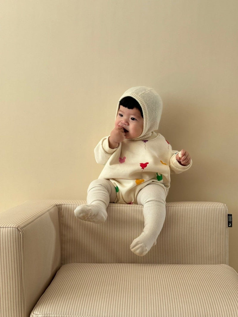 Moran - Korean Baby Fashion - #babyfever - Fleece Balloon Suit