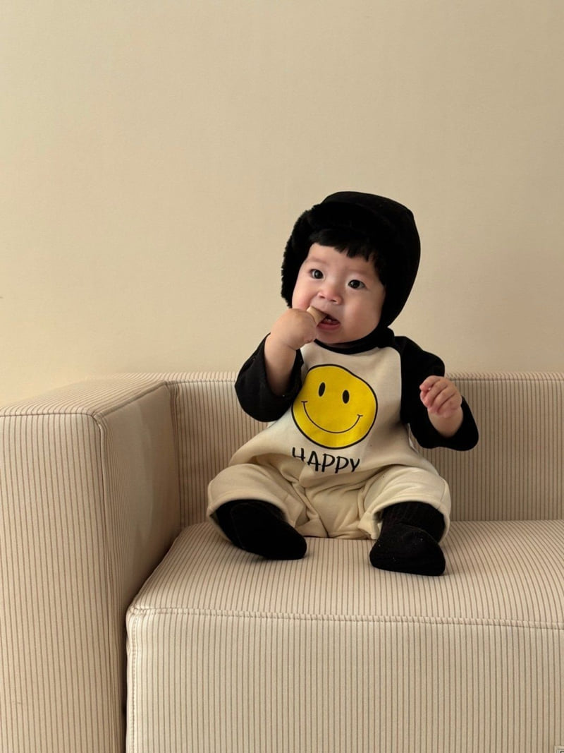 Moran - Korean Baby Fashion - #babylifestyle - Fleece Smile Suit - 7