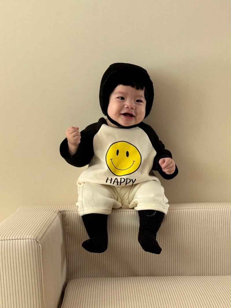 Moran - Korean Baby Fashion - #babyootd - Fleece Smile Suit - 9