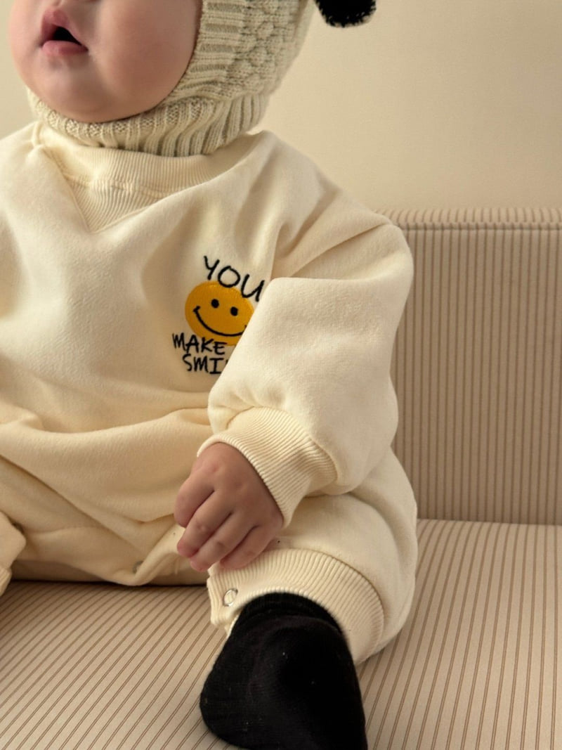 Moran - Korean Baby Fashion - #babyootd - Fleece You Smile Suit - 7