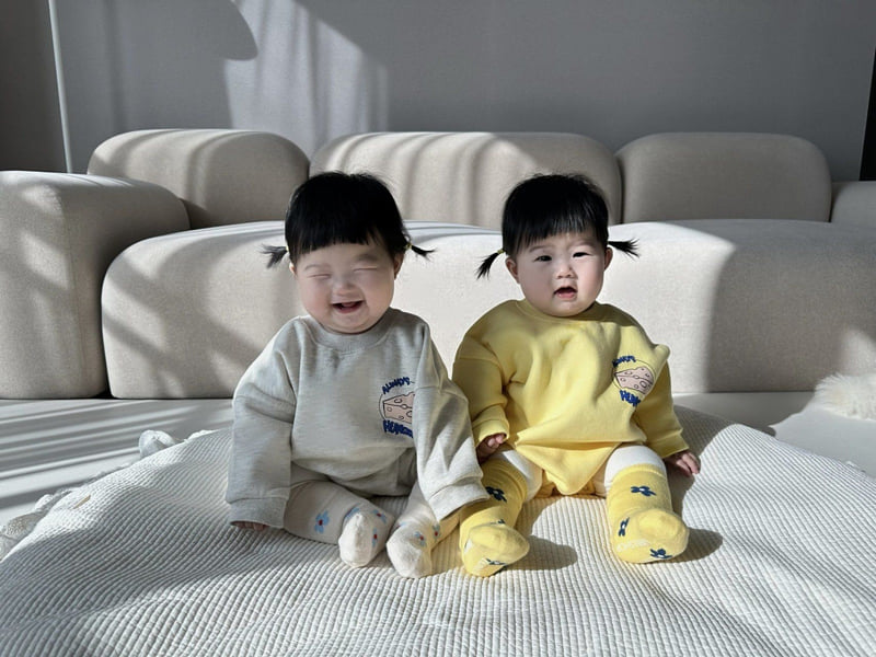 Moran - Korean Baby Fashion - #babyootd - Fleece Cheese Jerry Suit - 6