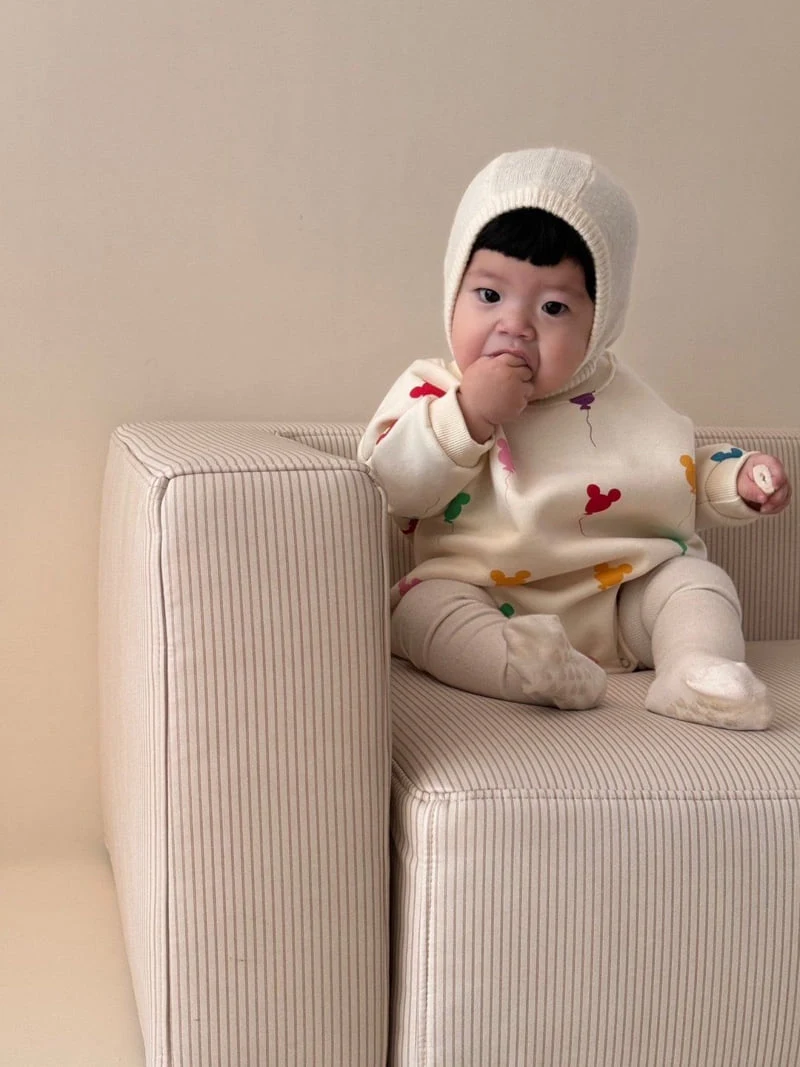 Moran - Korean Baby Fashion - #babyootd - Fleece Balloon Suit - 5