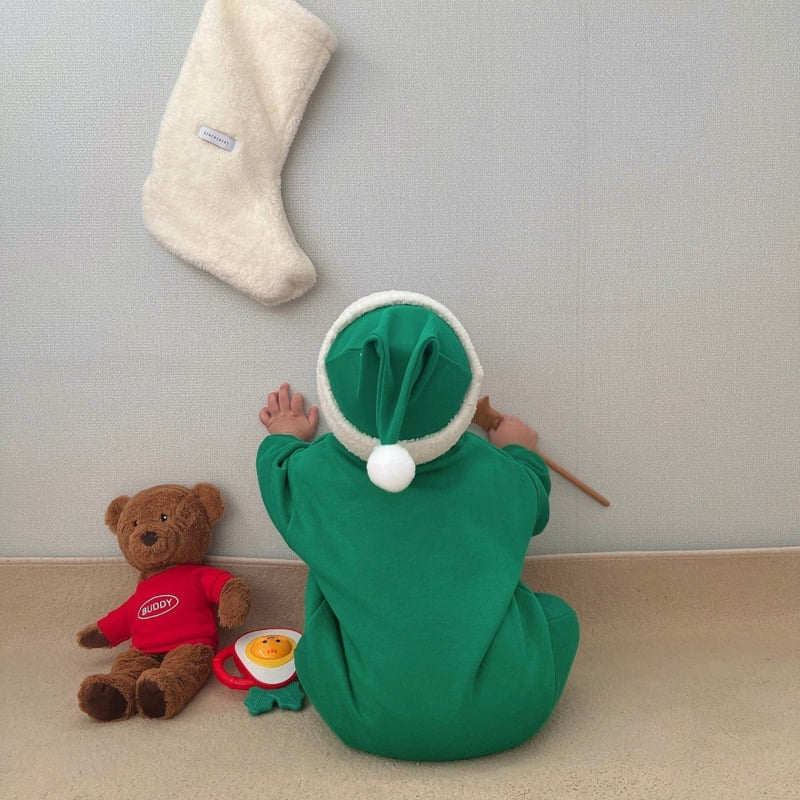 Moran - Korean Baby Fashion - #babyoninstagram - Rudolph Suit Set - 4