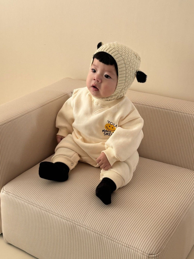 Moran - Korean Baby Fashion - #babyoutfit - Fleece You Smile Suit - 8