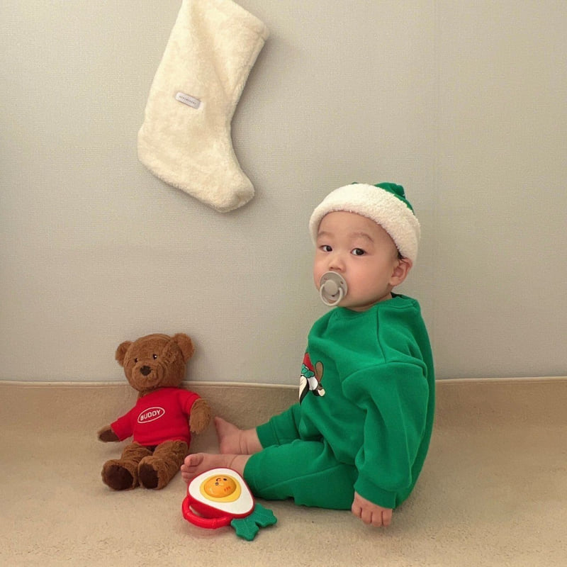 Moran - Korean Baby Fashion - #babyoutfit - Rudolph Suit Set - 5
