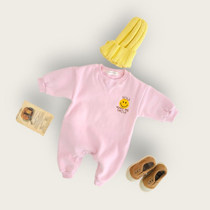 Moran - Korean Baby Fashion - #onlinebabyboutique - Fleece You Smile Suit - 11