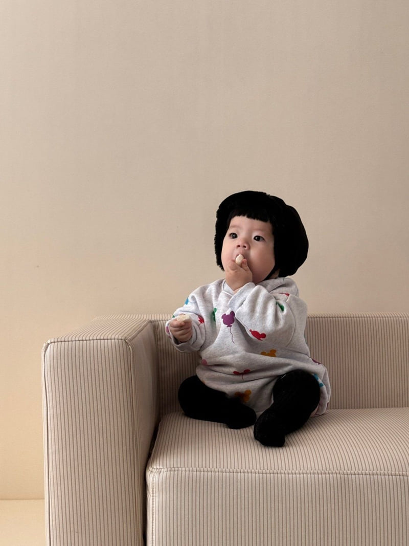 Moran - Korean Baby Fashion - #onlinebabyboutique - Fleece Balloon Suit - 9