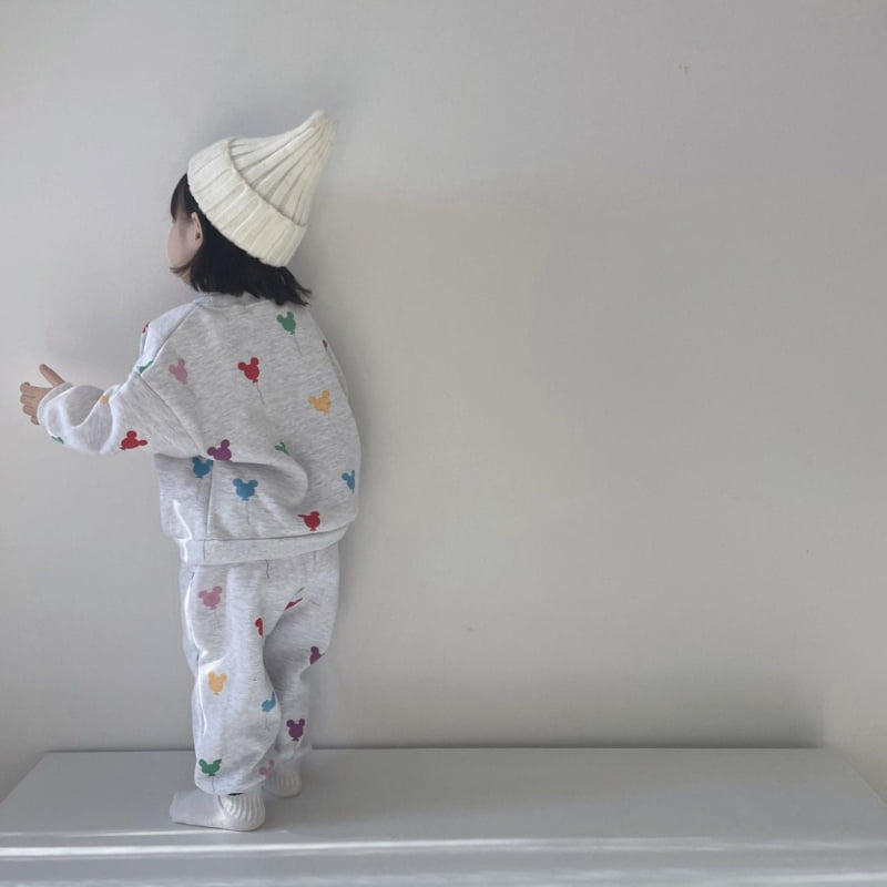 Moran - Korean Children Fashion - #Kfashion4kids - Fleece Balloon Top Bottom Set - 12