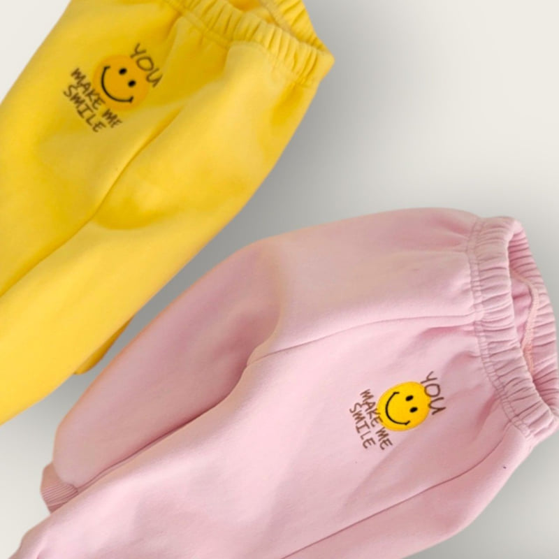Moran - Korean Children Fashion - #Kfashion4kids - You Smile Fleece Top Bottom Set - 12