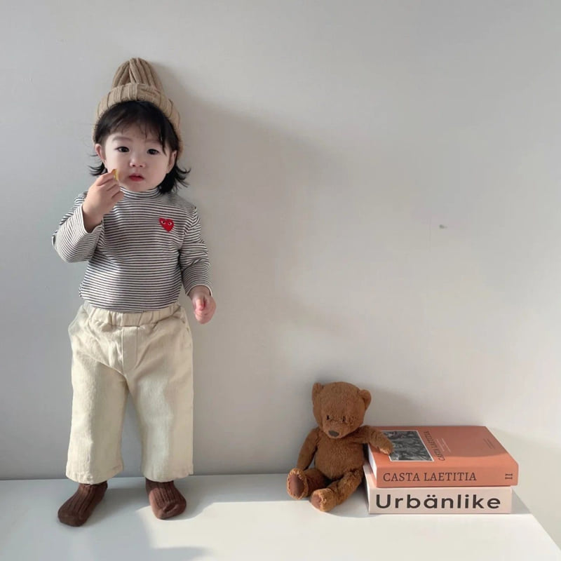 Moran - Korean Children Fashion - #Kfashion4kids - Heart Turtleneck Tee - 7