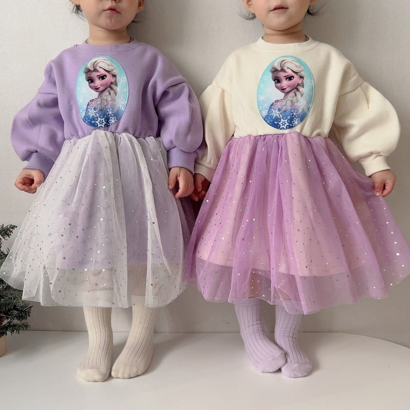 Moran - Korean Children Fashion - #Kfashion4kids - Fleece Elsa One-piece - 2