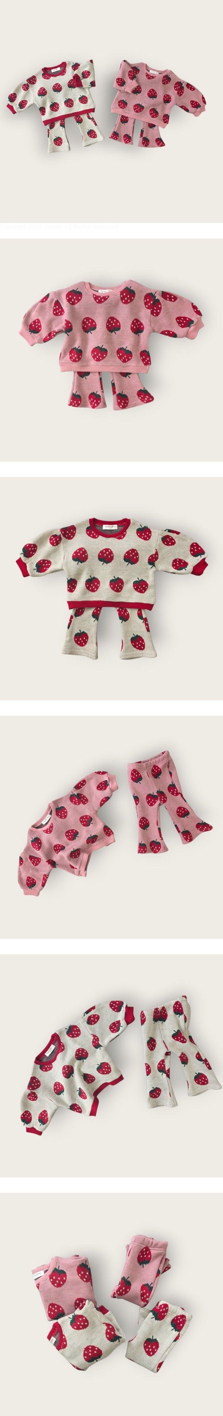 Moran - Korean Children Fashion - #Kfashion4kids - Strawberry Bootcut Set