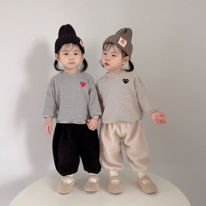 Moran - Korean Children Fashion - #childofig - Thick Heart Tee - 8