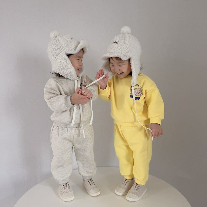 Moran - Korean Children Fashion - #childofig - Fleece Cheese Top Bottom Set - 7
