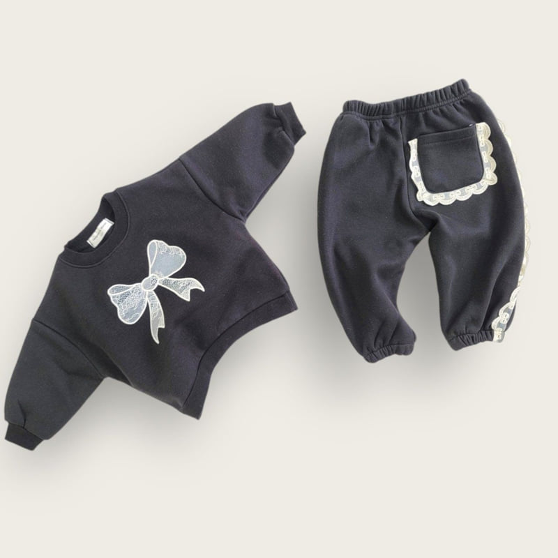 Moran - Korean Children Fashion - #childofig - Fleece Ribbon Sweatshirt - 12