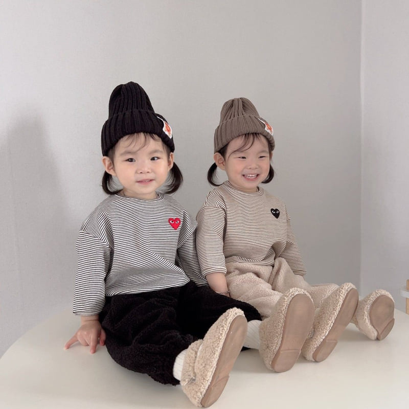 Moran - Korean Children Fashion - #childrensboutique - Thick Heart Tee - 9