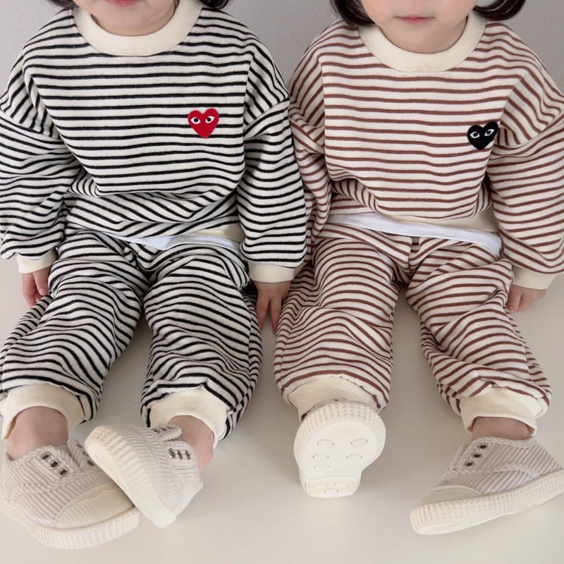 Moran - Korean Children Fashion - #childrensboutique - Fleece Basic Top Bottom Set - 7