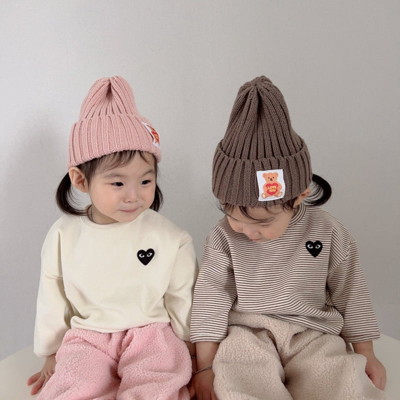 Moran - Korean Children Fashion - #designkidswear - Thick Heart Tee - 10