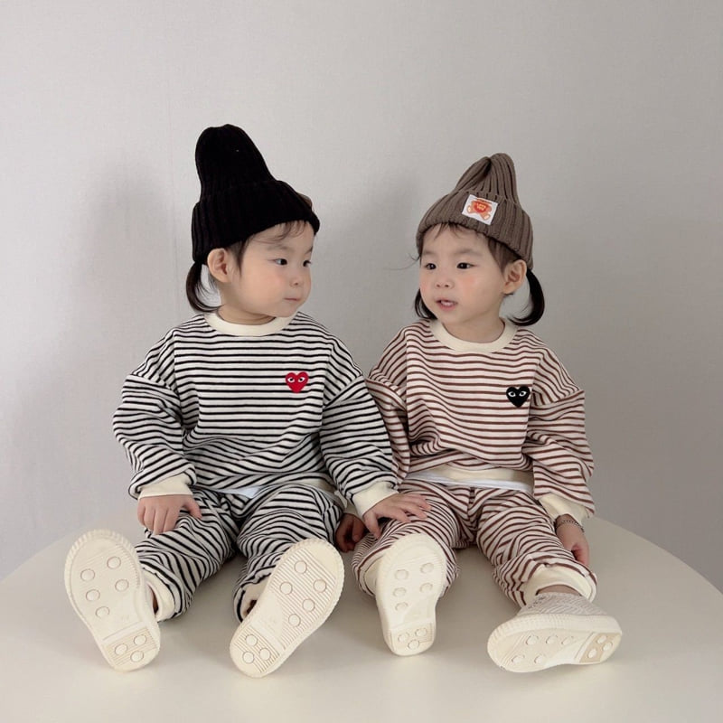 Moran - Korean Children Fashion - #designkidswear - Fleece Basic Top Bottom Set - 8