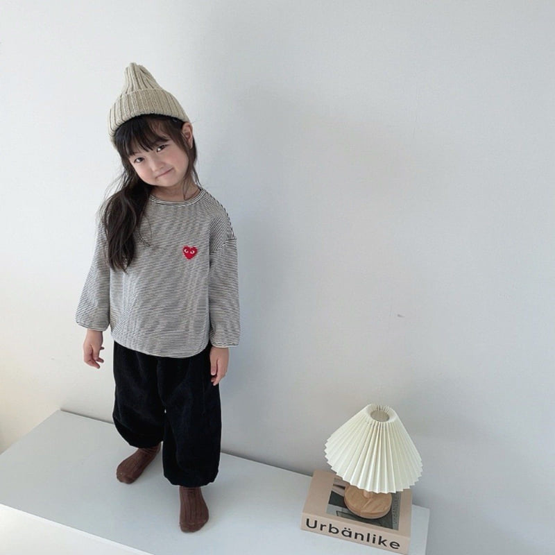 Moran - Korean Children Fashion - #fashionkids - Thick Heart Tee - 12