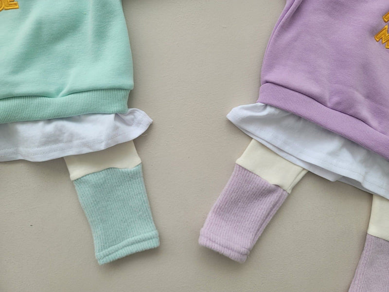 Moran - Korean Children Fashion - #fashionkids - Fleece Point M Top Bottom Set - 9