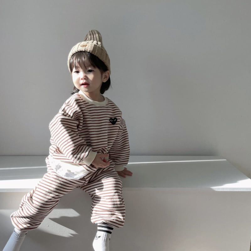 Moran - Korean Children Fashion - #fashionkids - Fleece Basic Top Bottom Set - 10