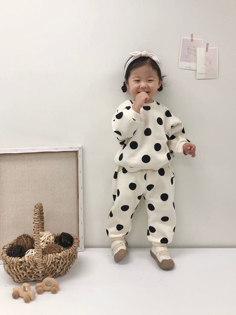 Moran - Korean Children Fashion - #fashionkids - Fleece Bubble Top Bottom Set
