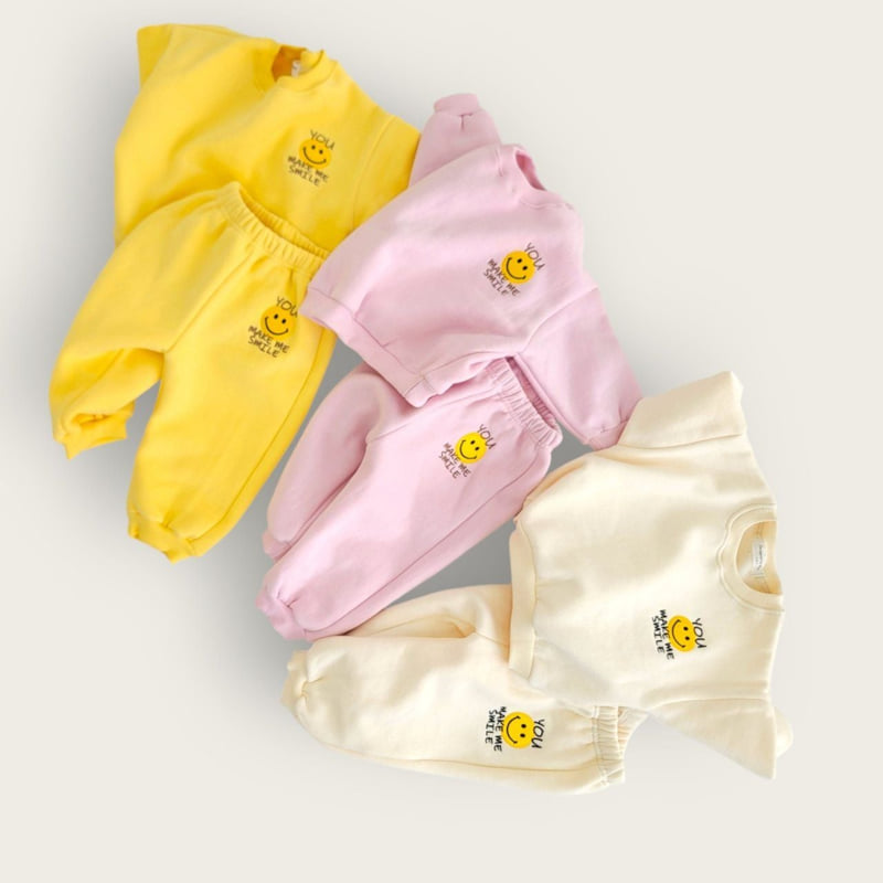 Moran - Korean Children Fashion - #kidsstore - You Smile Fleece Top Bottom Set - 10