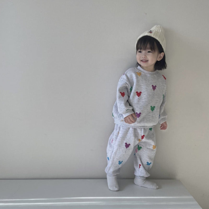 Moran - Korean Children Fashion - #kidzfashiontrend - Fleece Balloon Top Bottom Set - 11