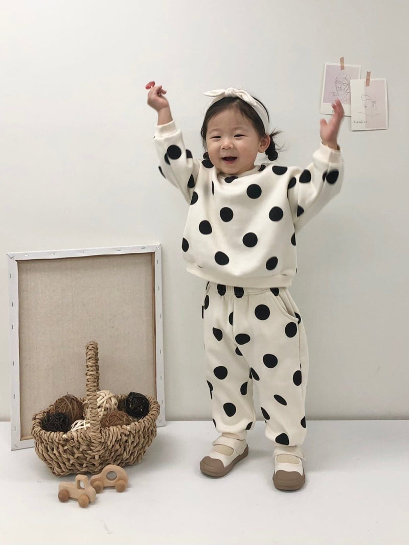Moran - Korean Children Fashion - #kidsstore - Fleece Bubble Top Bottom Set - 4