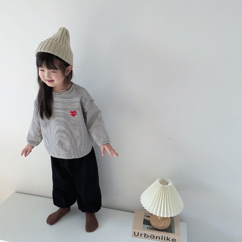 Moran - Korean Children Fashion - #littlefashionista - Thick Heart Tee