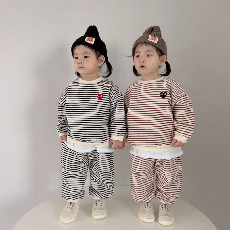 Moran - Korean Children Fashion - #littlefashionista - Fleece Basic Top Bottom Set