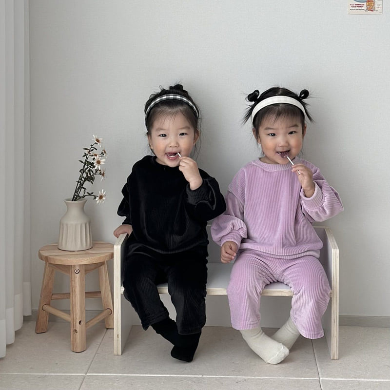 Moran - Korean Children Fashion - #magicofchildhood - Soft Bootcut Top Bottom Set - 3