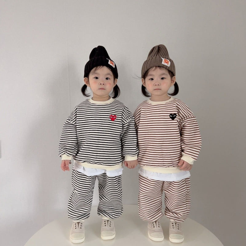 Moran - Korean Children Fashion - #magicofchildhood - Fleece Basic Top Bottom Set - 2