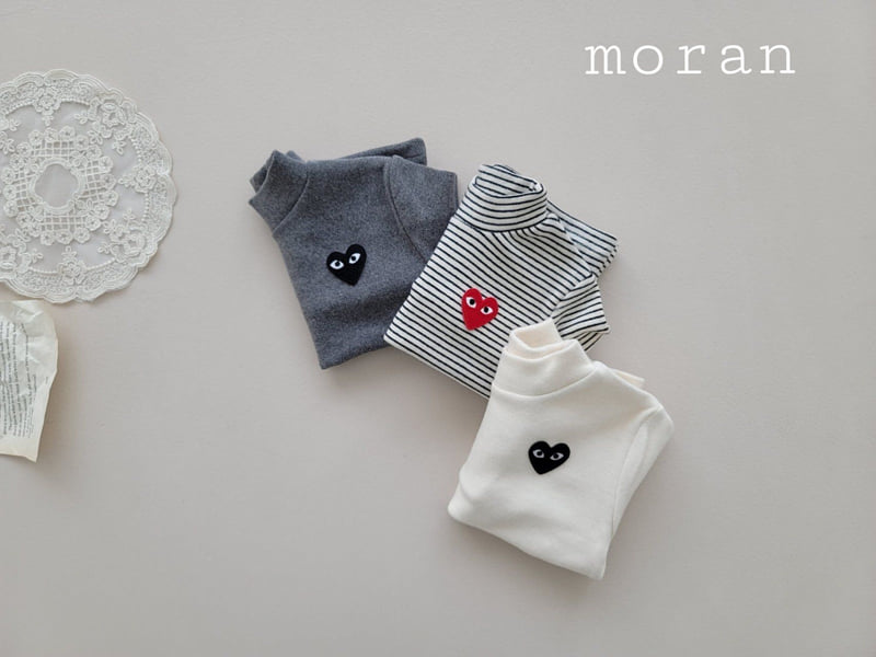 Moran - Korean Children Fashion - #magicofchildhood - Heart Turtleneck Tee - 9
