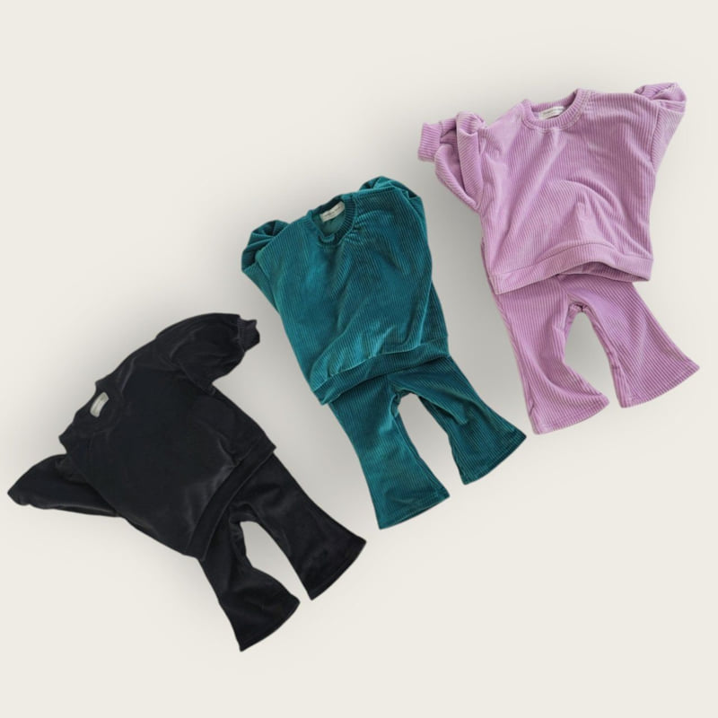 Moran - Korean Children Fashion - #magicofchildhood - Soft Bootcut Top Bottom Set - 4