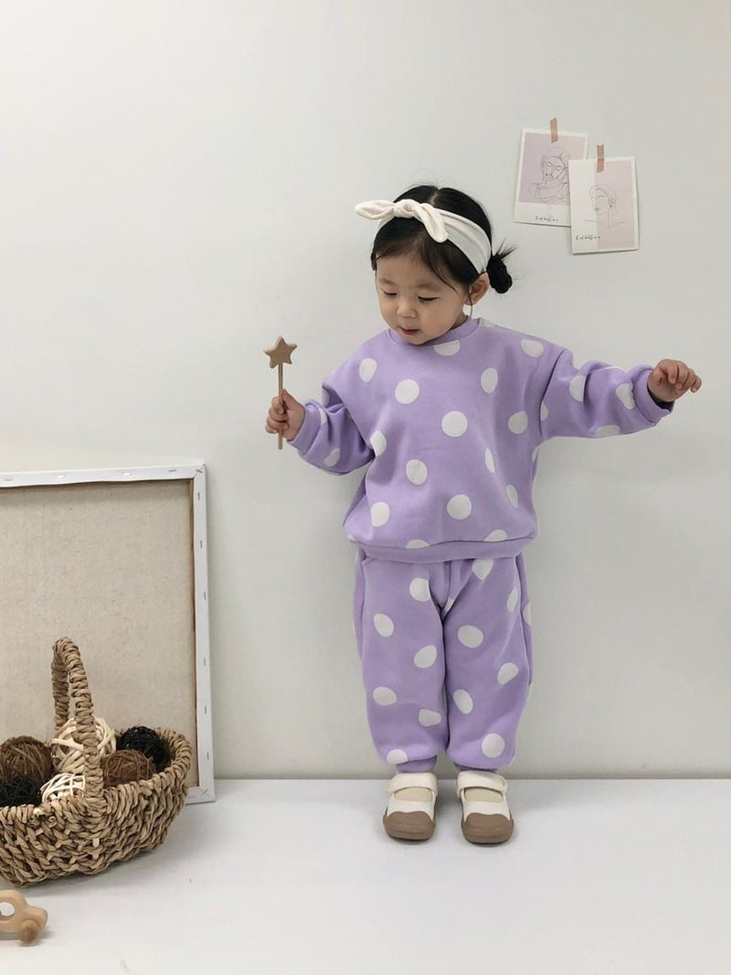 Moran - Korean Children Fashion - #minifashionista - Fleece Bubble Top Bottom Set - 8